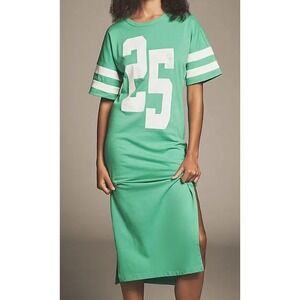 NWT Anthropologie Daily Practice‎ T-shirt Midi Dress Womens Sz S Y2K Varsitycore